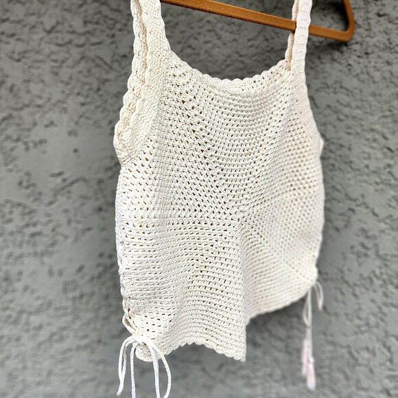 Vintage Hippy Crochet Top Beach Hippie Boho 1981 - Picture 2 of 5